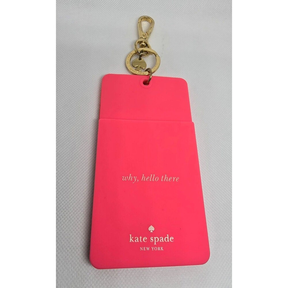 Kate Spade New York Gold Metal Spade Logo Key Fob Chain Ring Accessory 04 - Picture 2 of 3
